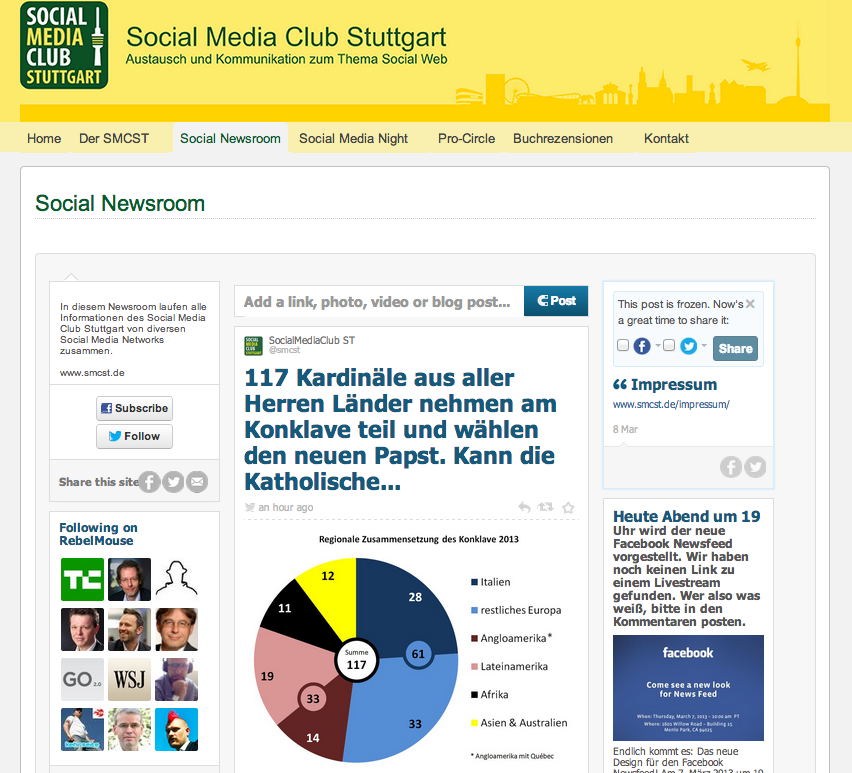 Social Media Newsroom des Social Media Club Stuttgart (SMCST)